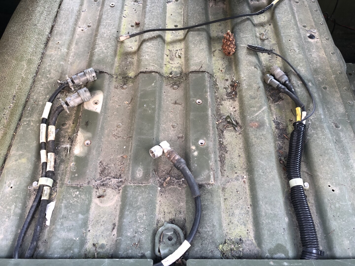 M1097R1 HMMWV after rear radio tray and speaker removal
