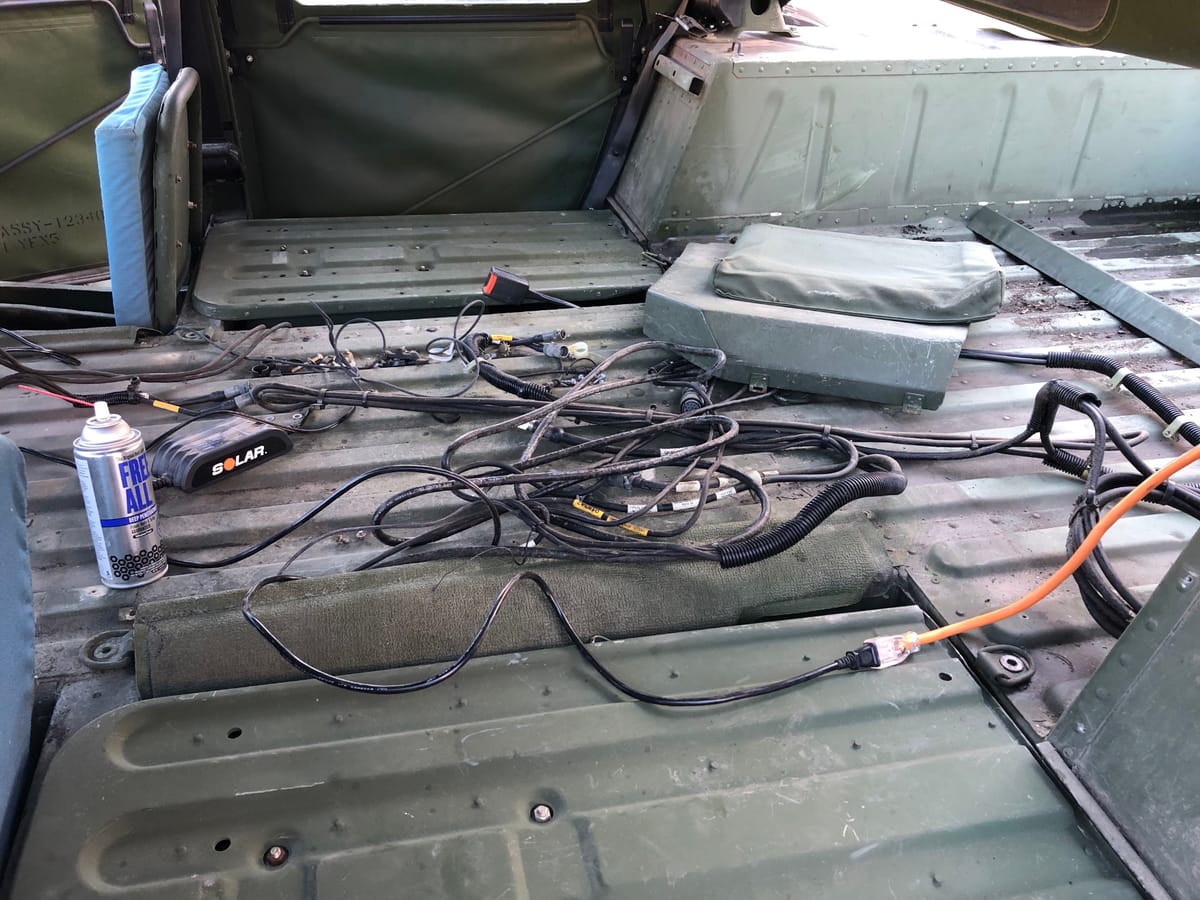 HMMWV Military Radio Cable Removal