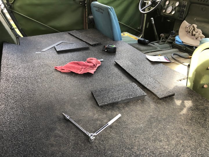 M1097R1 HMMWV Humvee floor mat installation photo 1