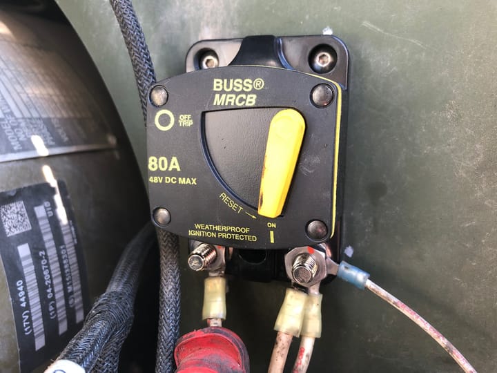 new 80 amp circuit breaker installed