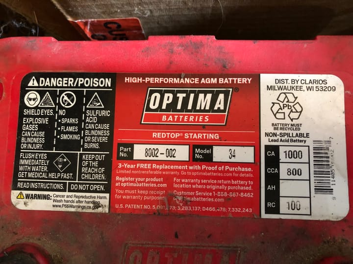 Optima Battery Repair